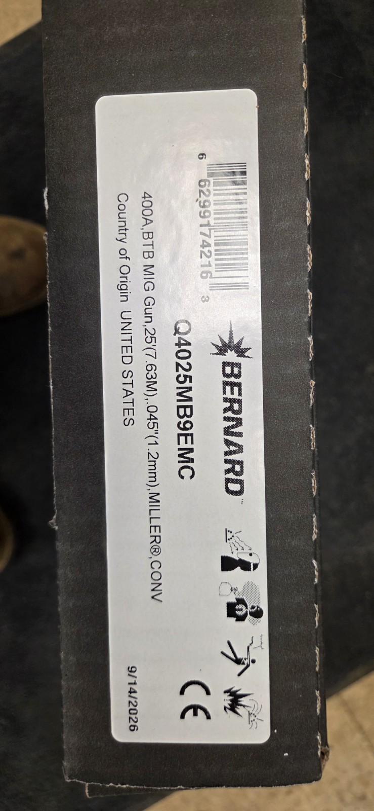 New Bernard 25 Foot Welding Lead Q4025mb9emc 