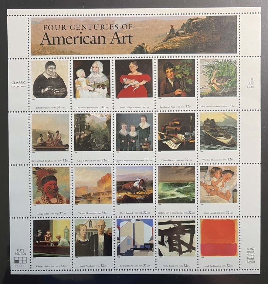Scott #3236, 32c American Art, Mint sheet of 20, MNH Scott #3236, 32c American Art, Mint sheet of 20, MNH