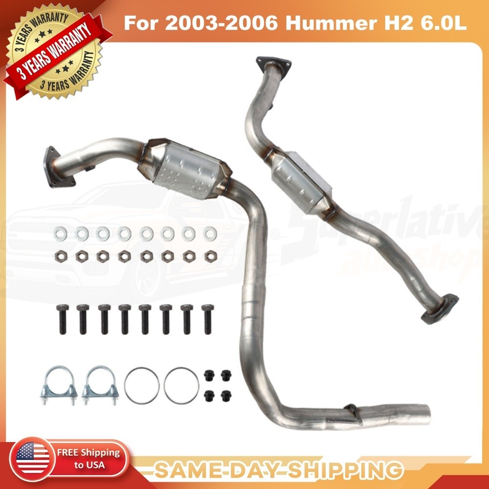 Both Side Catalytic Converter For Hummer H2 6.0L 2003 2004 2005 2006 Direct-Fit
