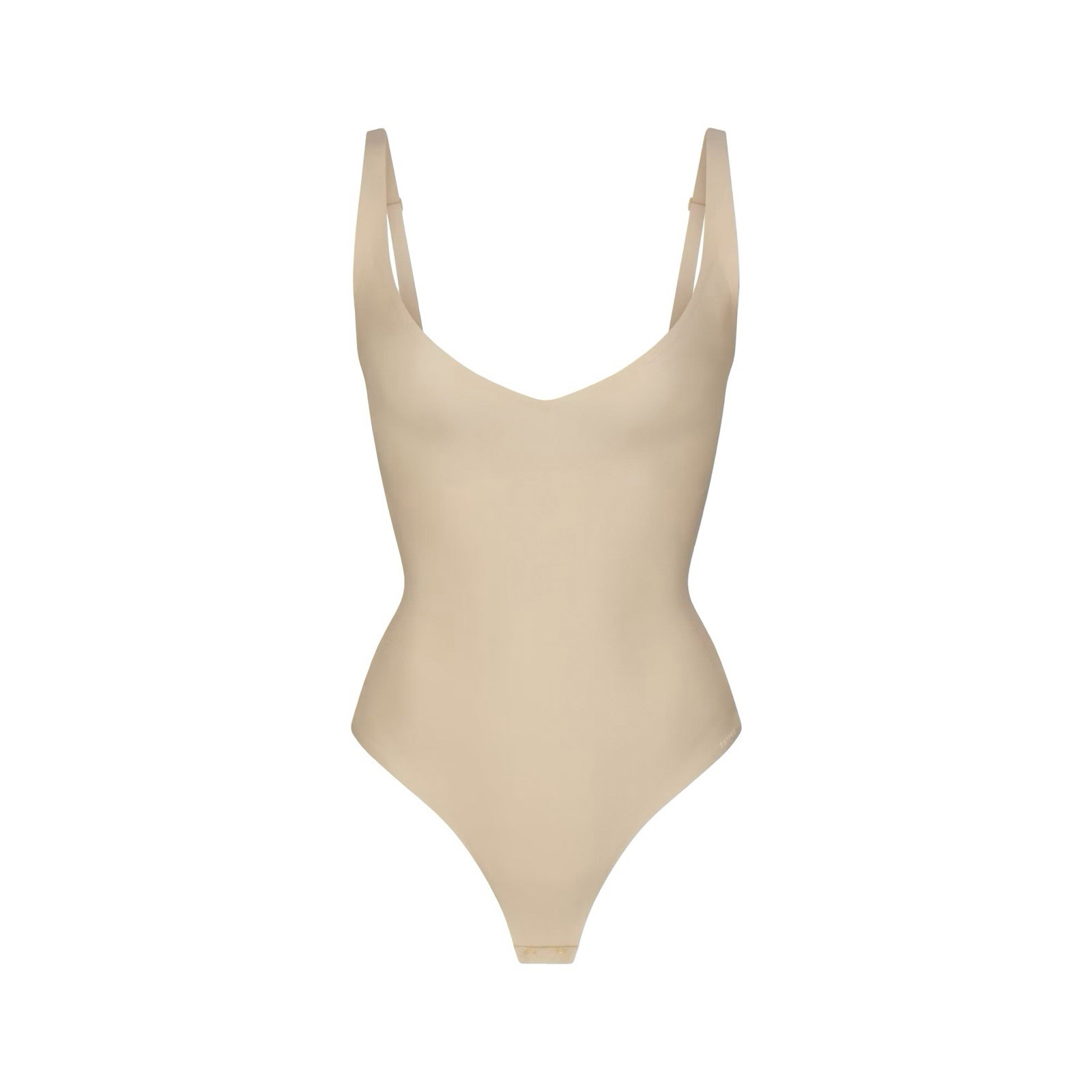 Skims CS Core Plunge Thong Bodysuit - NEW - Sand - Small