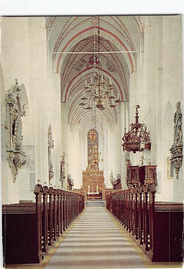 Postcard Interior Aarhus Cathedral Denmark