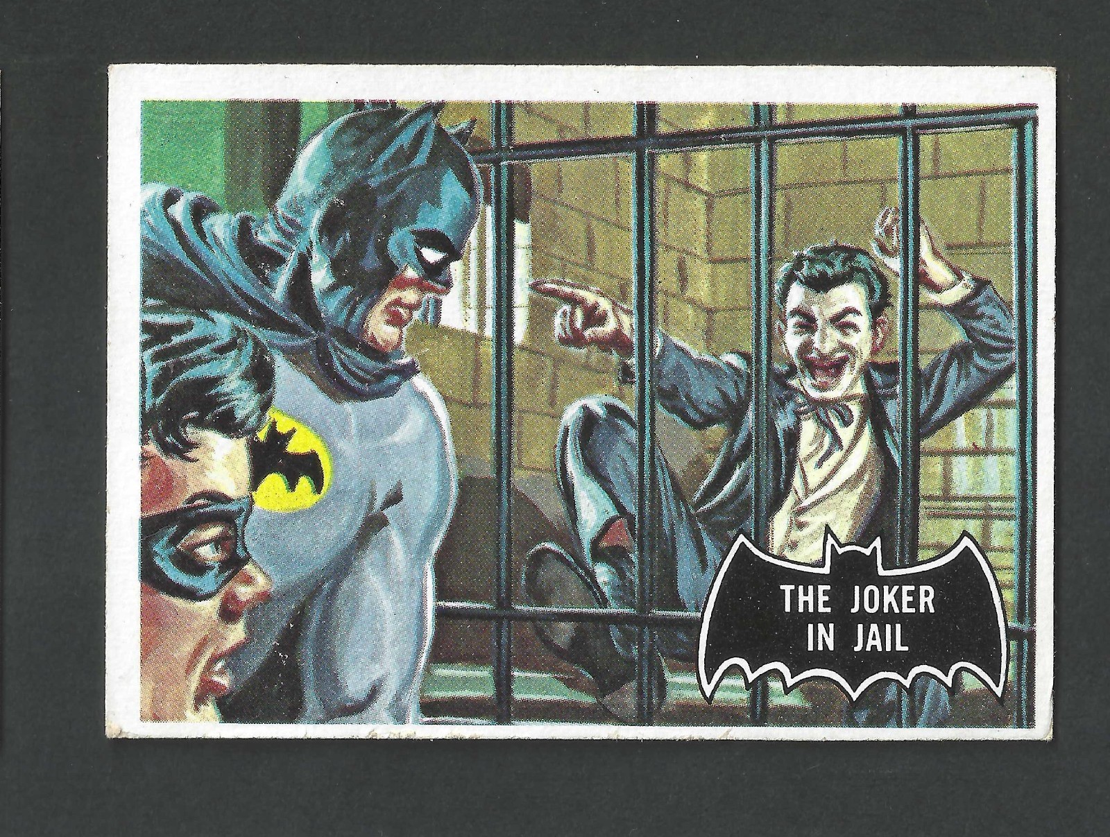 1966 Topps Batman Black Bat #13 The Joker in Jail