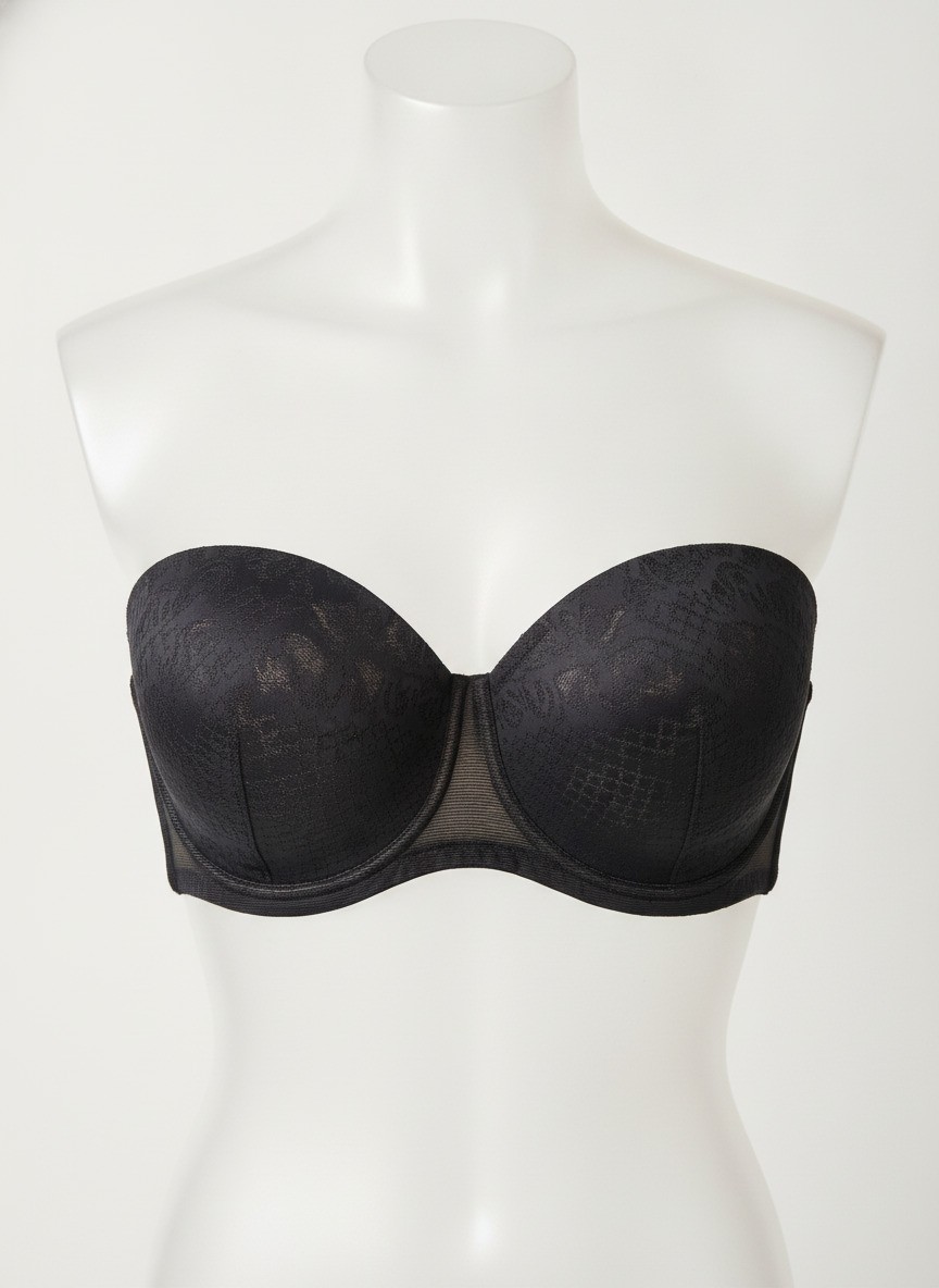 Wacoal Visual Effects Black Lace Strapless Underwire Bra Wacoal Visual Effects Black Lace Strapless Underwire Bra