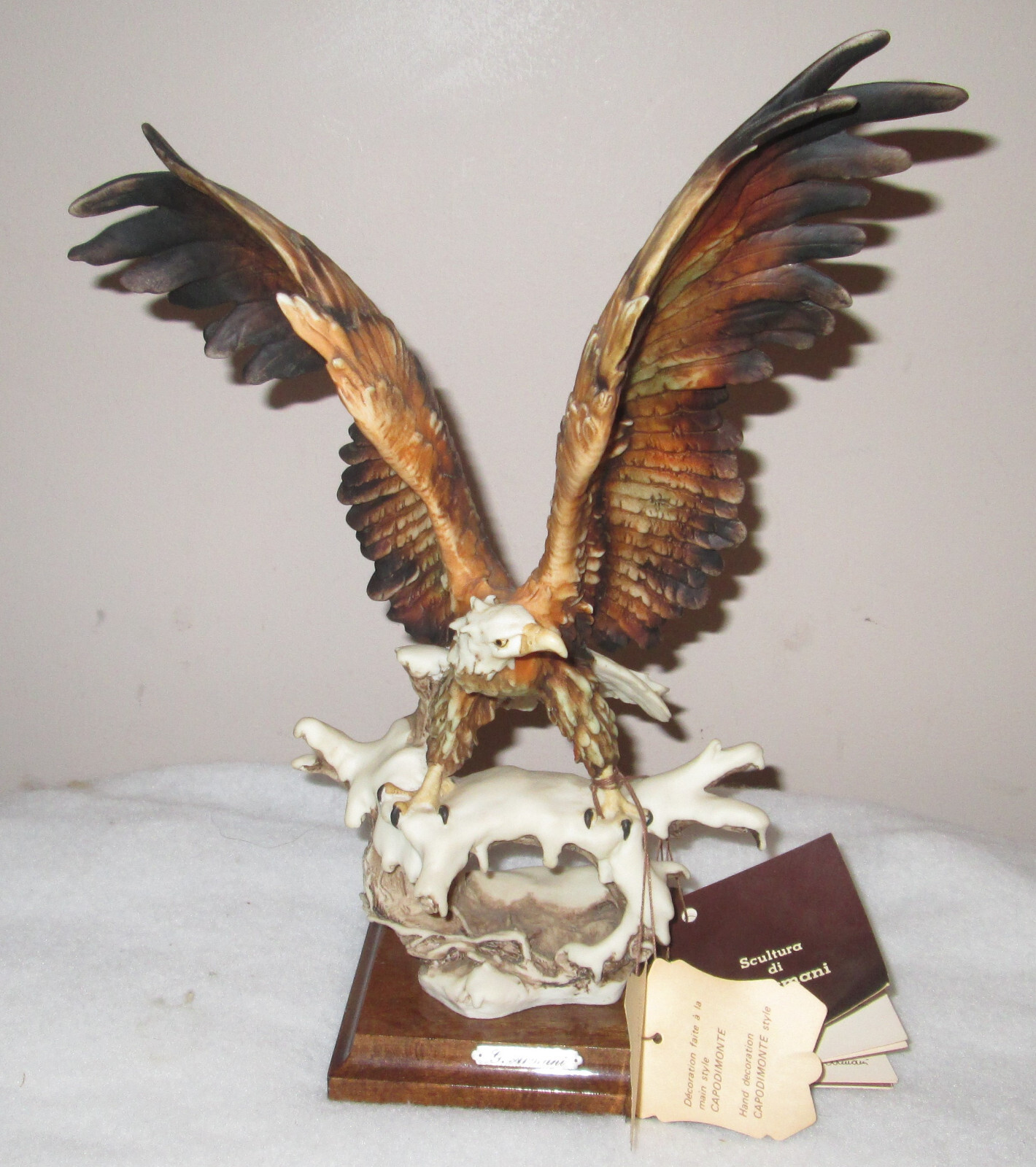 Giuseppe Armani Eagle has Landed Sculpture Signed & Dated with COA
