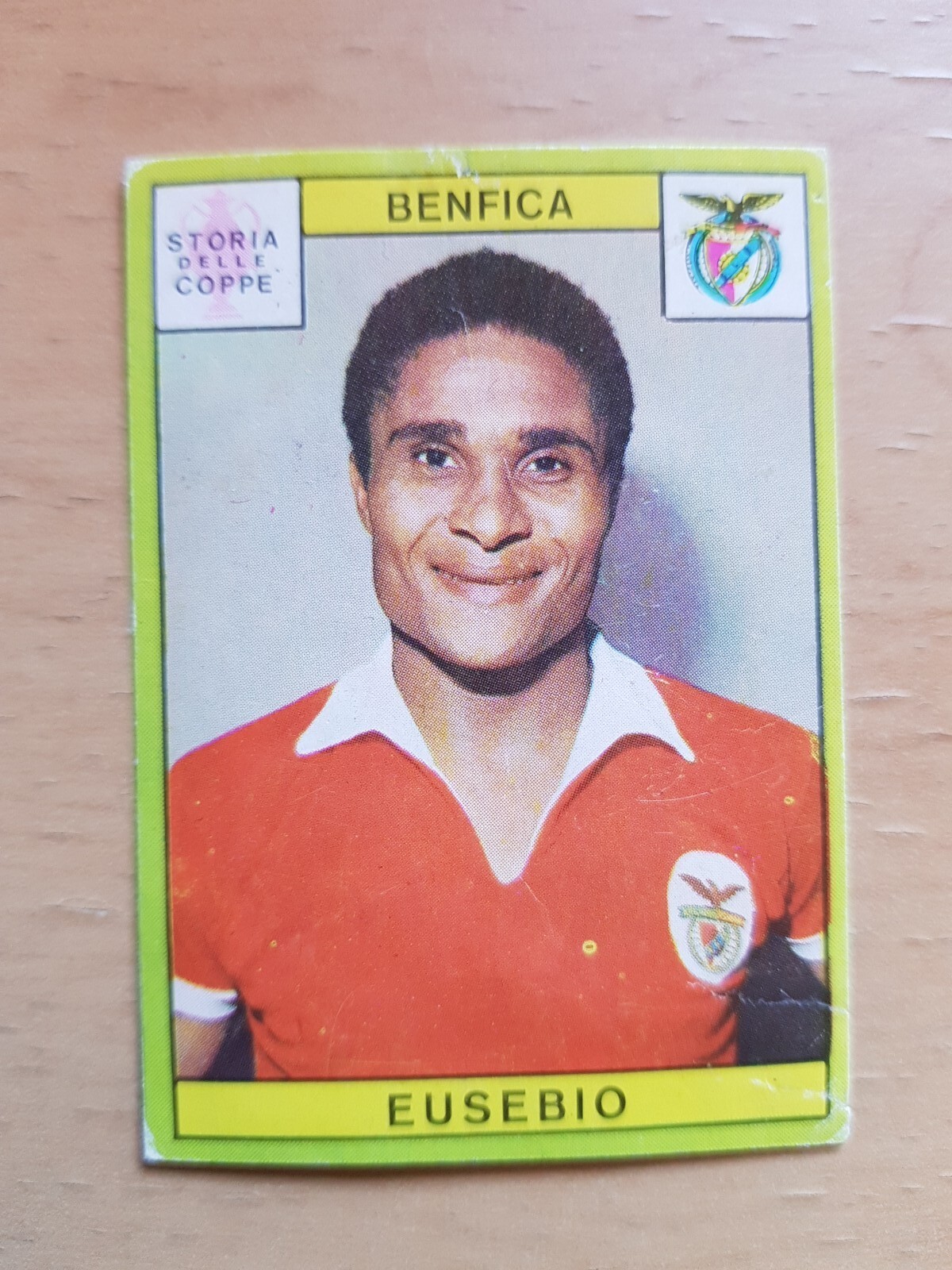 1968-69 Panini Calciatori Eusebio Lisbon, Unpasted