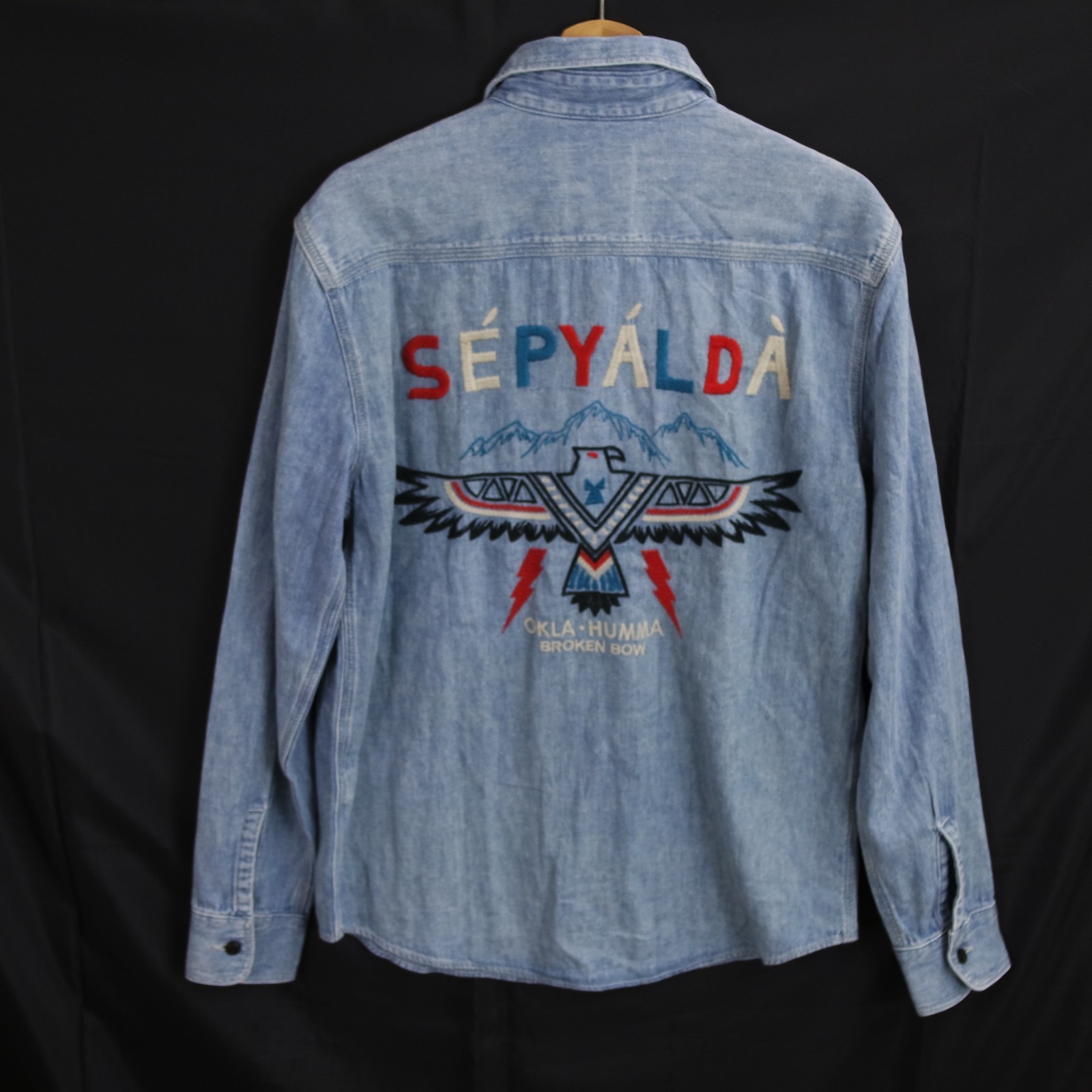 Faherty Artist Series Denim Shirt Men’s Size S Steven Paul Judd Cotton Linen New Faherty Artist Series Denim Shirt Men’s Size S Steven Paul Judd Cotton Linen New