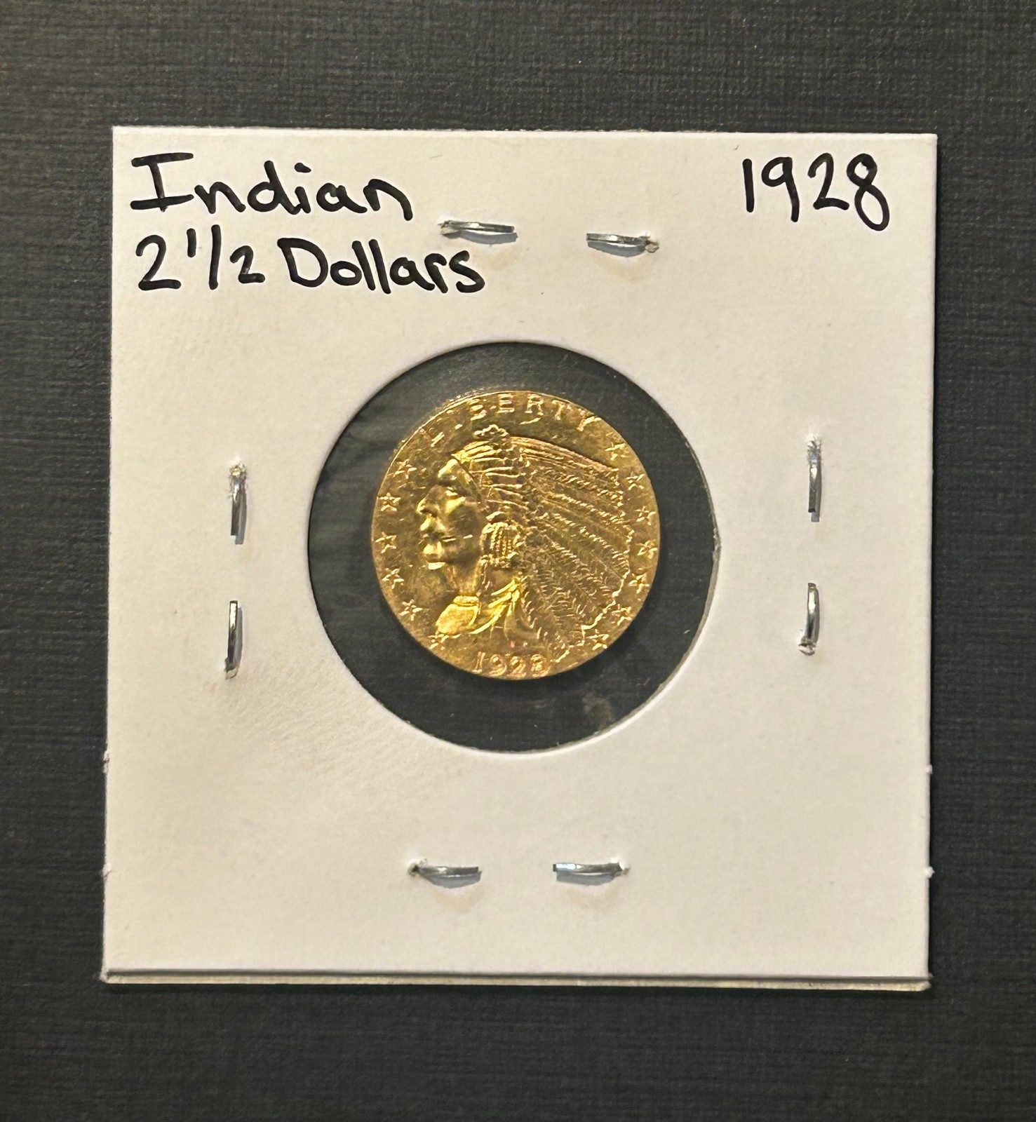 1928 $2.50 Gold Indian Head Quarter Eagle – BU – Raw Ungraded