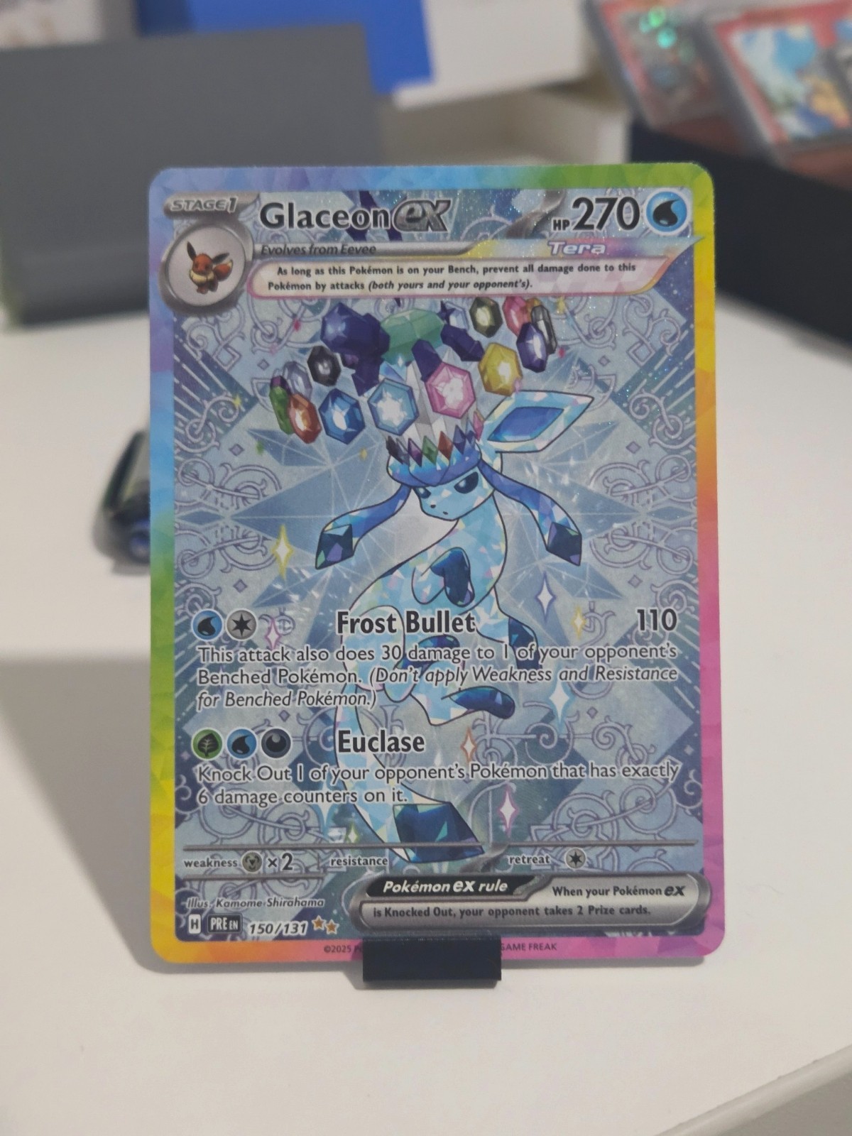 2025 Pokemon Glaceon ex 150/131 SIR Prismatic Evolutions NM English