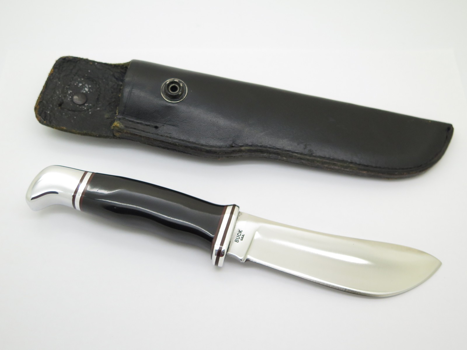 Vintage 1967-72 Buck 103 Skinner USA 2 Liner Fixed Blade Hunting Knife & Sheath