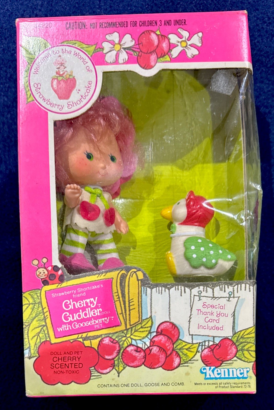 🍒Vtg (1982)Strawberry Shortcake Cherry Cuddler Doll W/Gooseberry Pet NEW SEALED