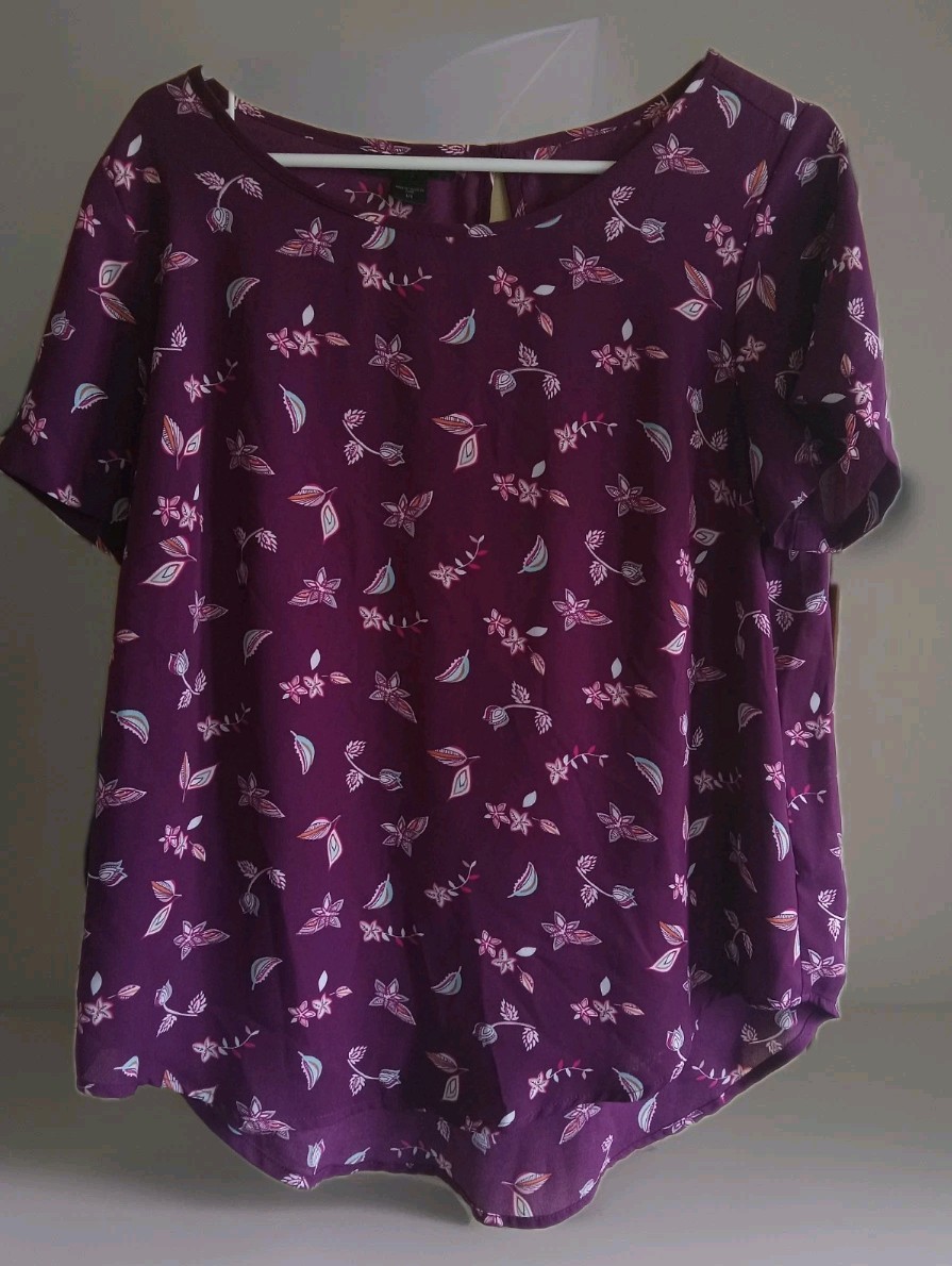 Simply Styled Sz L Sleeveless Floral Blouse Tank Top Shirt Womens Office Career Simply Styled Sz L Sleeveless Floral Blouse Tank Top Shirt Womens Office Career