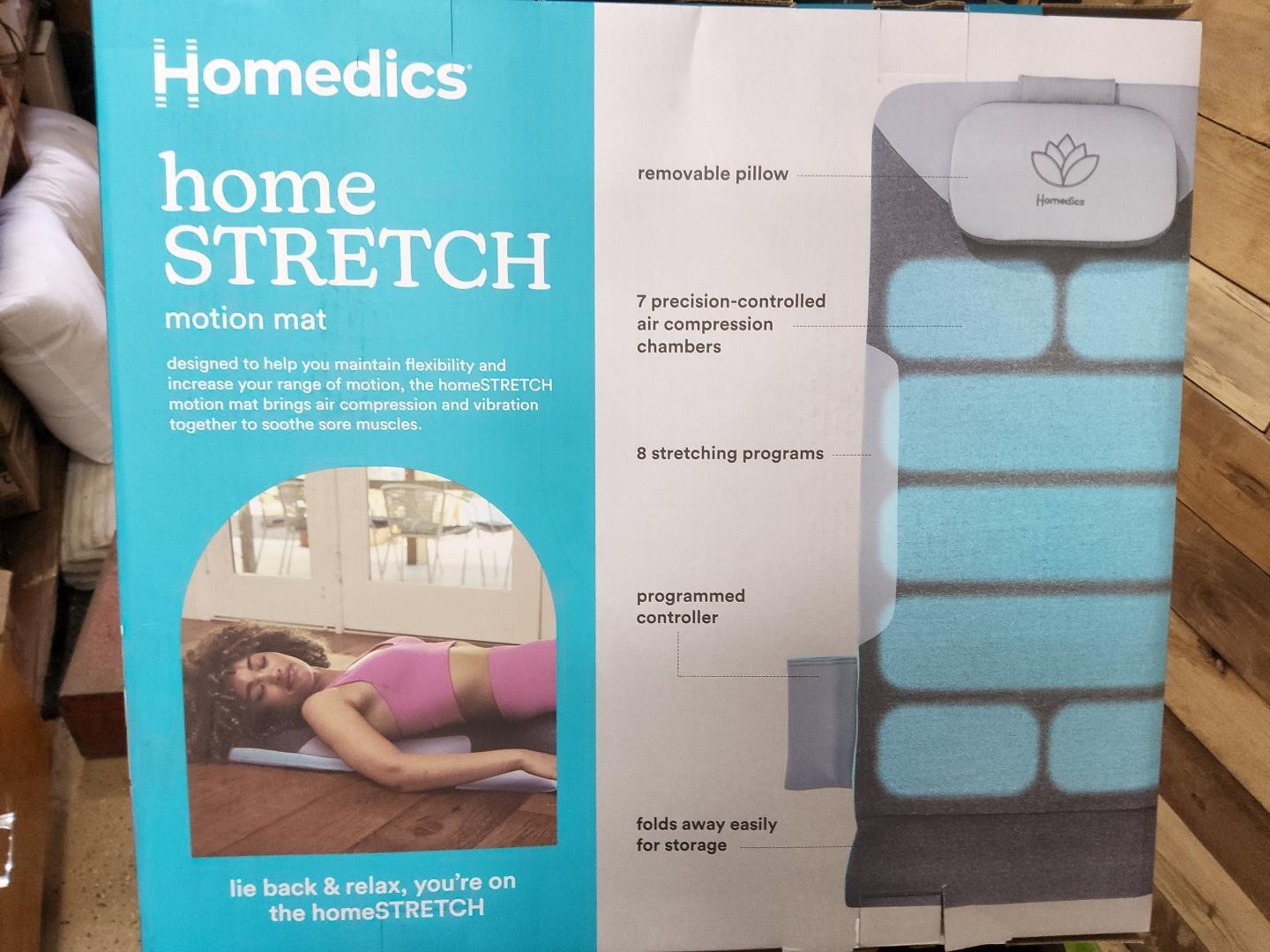 HoMedics homeSTRETCH Motion Mat Air Compression Vibration Massage BM-AC109J