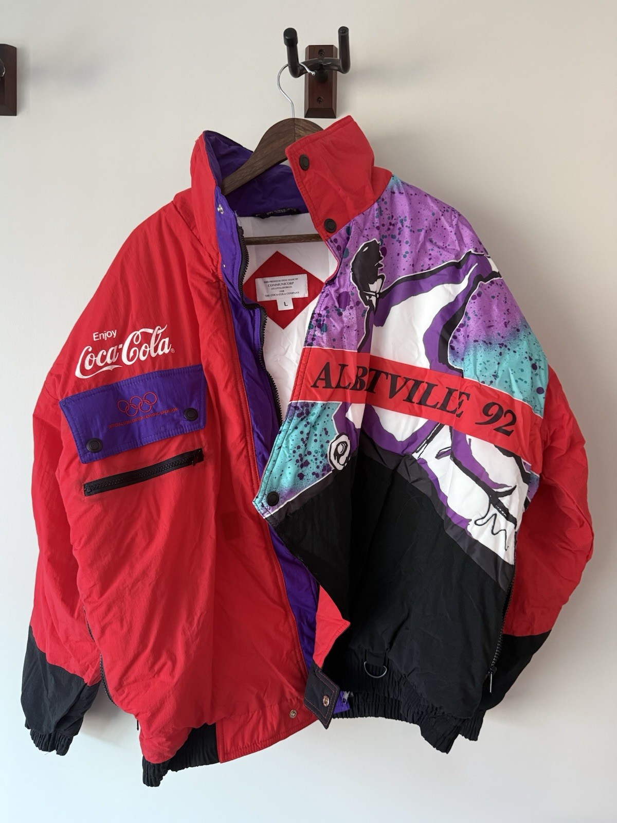 RARE Vintage 1992 Albertville Coca-Cola Olympics SKI Jacket Size XL RARE Vintage 1992 Albertville Coca-Cola Olympics SKI Jacket Size XL