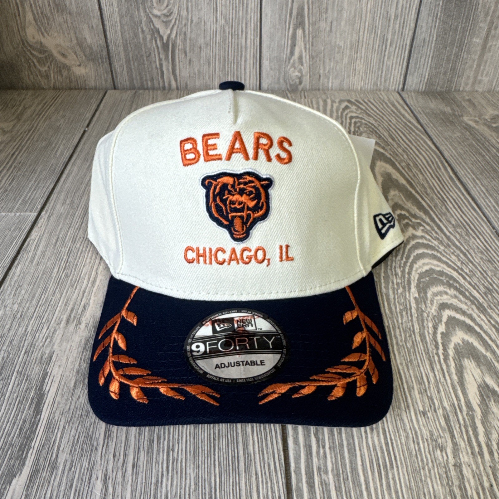 NWT Men's Bears Cream Cap 2025 Draft 9FORTY A-Frame Snapback Adjustable Hat