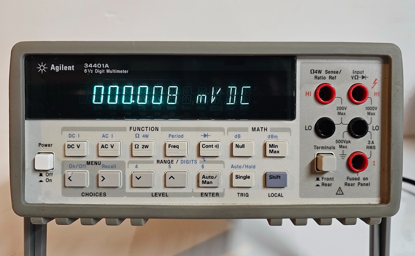 HP/Keysight/Agilent 34401A 6 1/2 Precision Digit Multimeter 