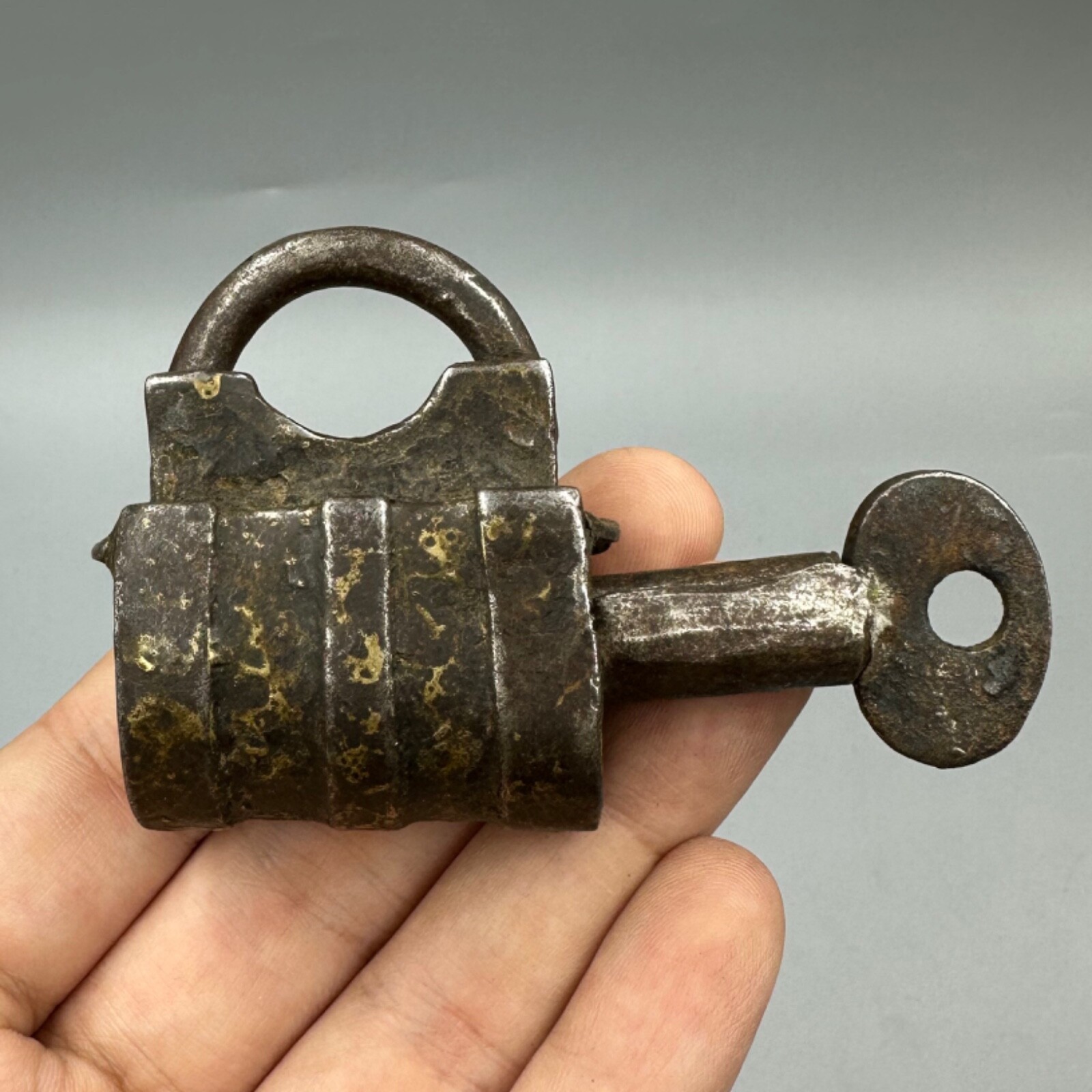 Genuine Ancient Islamic Safavid Near Eastern Iron Lock - 17th - 18th century E