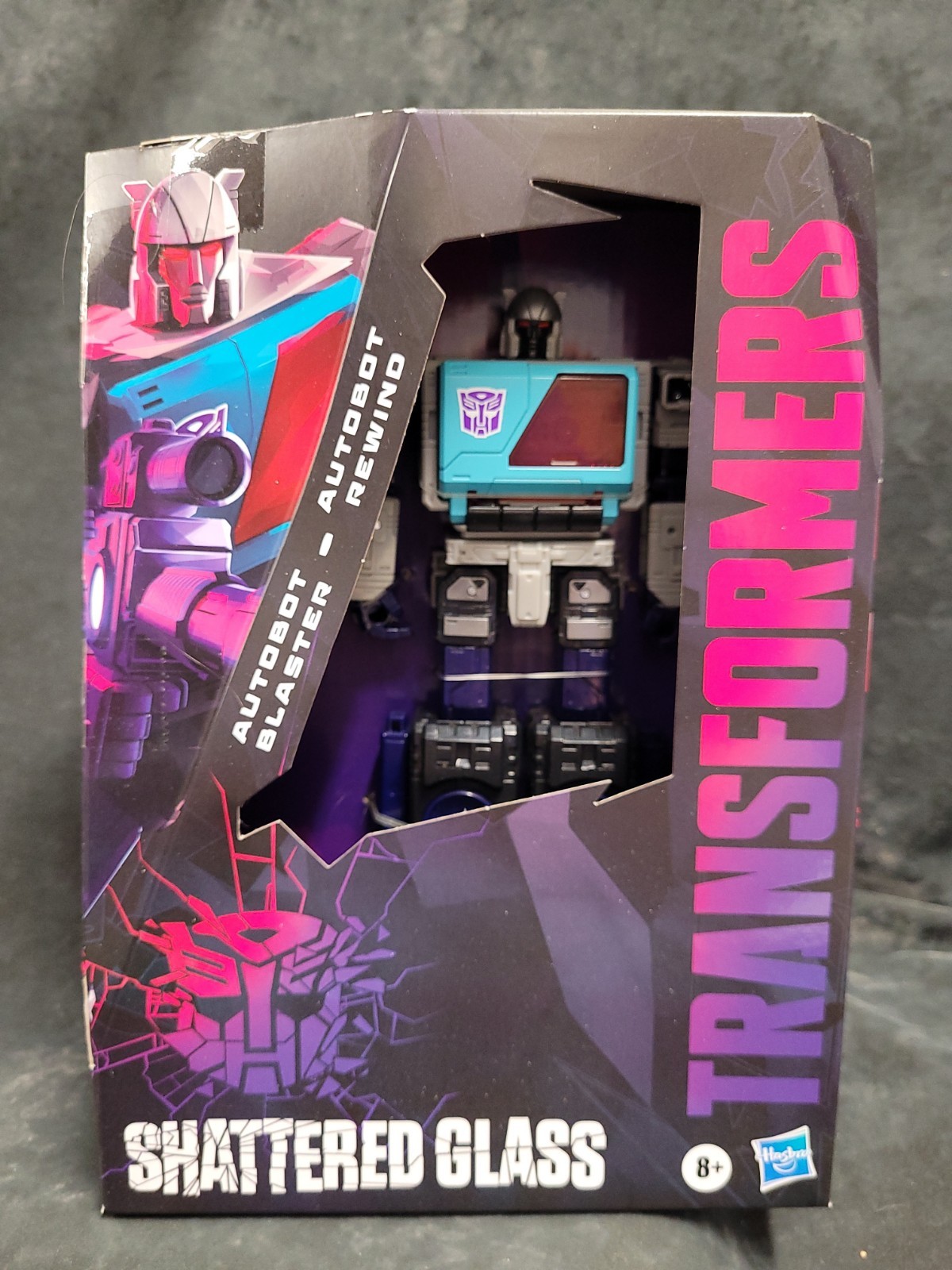 Transformers Shattered Glass Autobot Blaster & Rewind Action Figure F3926 Transformers Shattered Glass Autobot Blaster & Rewind Action Figure F3926