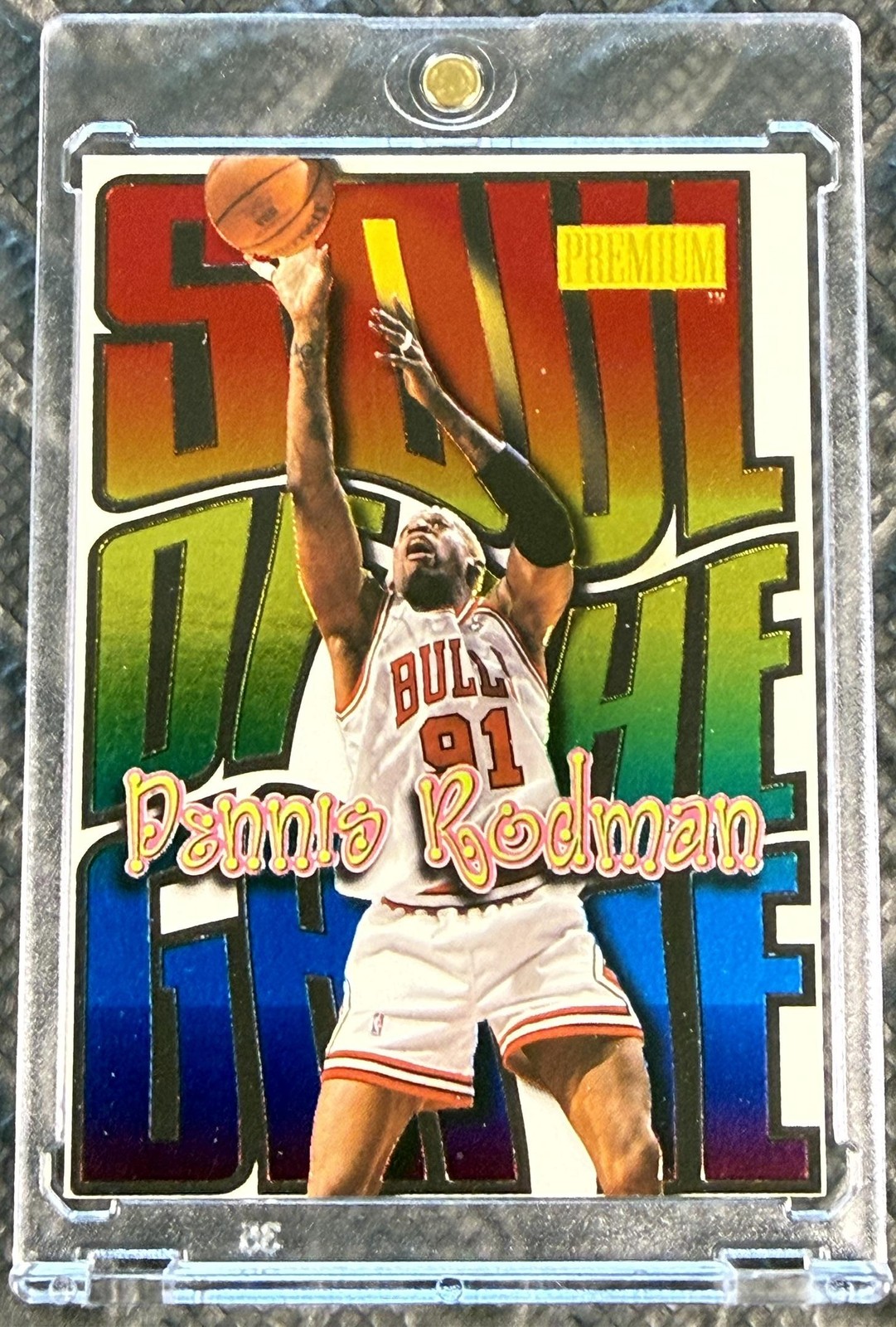 1998-99 SkyBox Premium #5 SG Dennis Rodman Soul of the Game Excellent Shape 1998-99 SkyBox Premium #5 SG Dennis Rodman Soul of the Game Excellent Shape