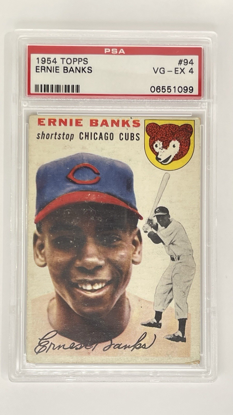 1954 Topps Ernie Banks #94 | PSA VG-EX 4 | Chicago Cubs | HOF