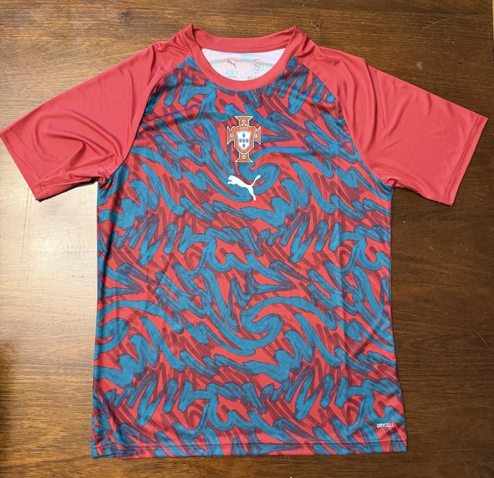 NWT PUMA Portugal FA Warm Up Pre-Match Soccer Jersey Medium