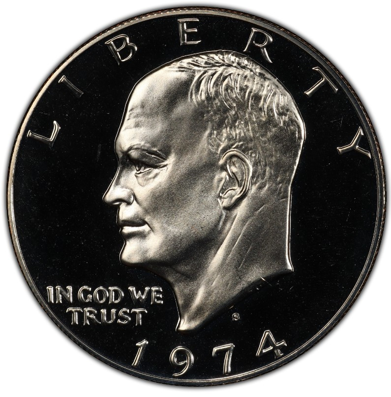 1974-S Clad Proof Eisenhower Dollar 1$