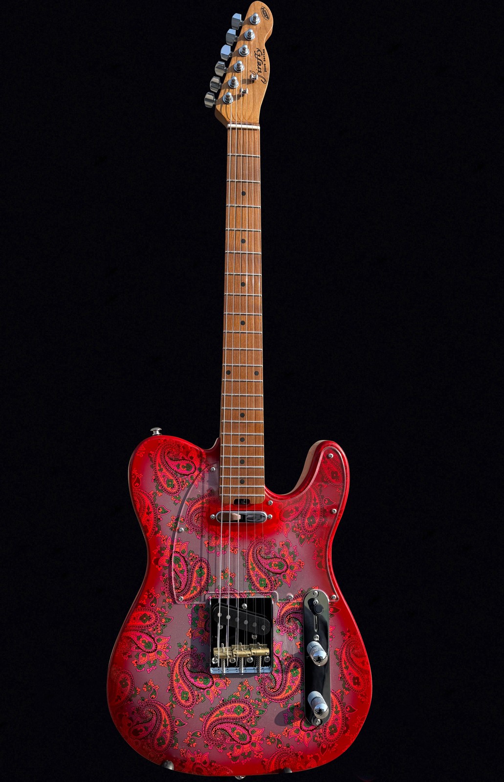 Firefly FFTL Classic Electric Guitar Red Paisley Roasted Maple Alnico 5 Locking
