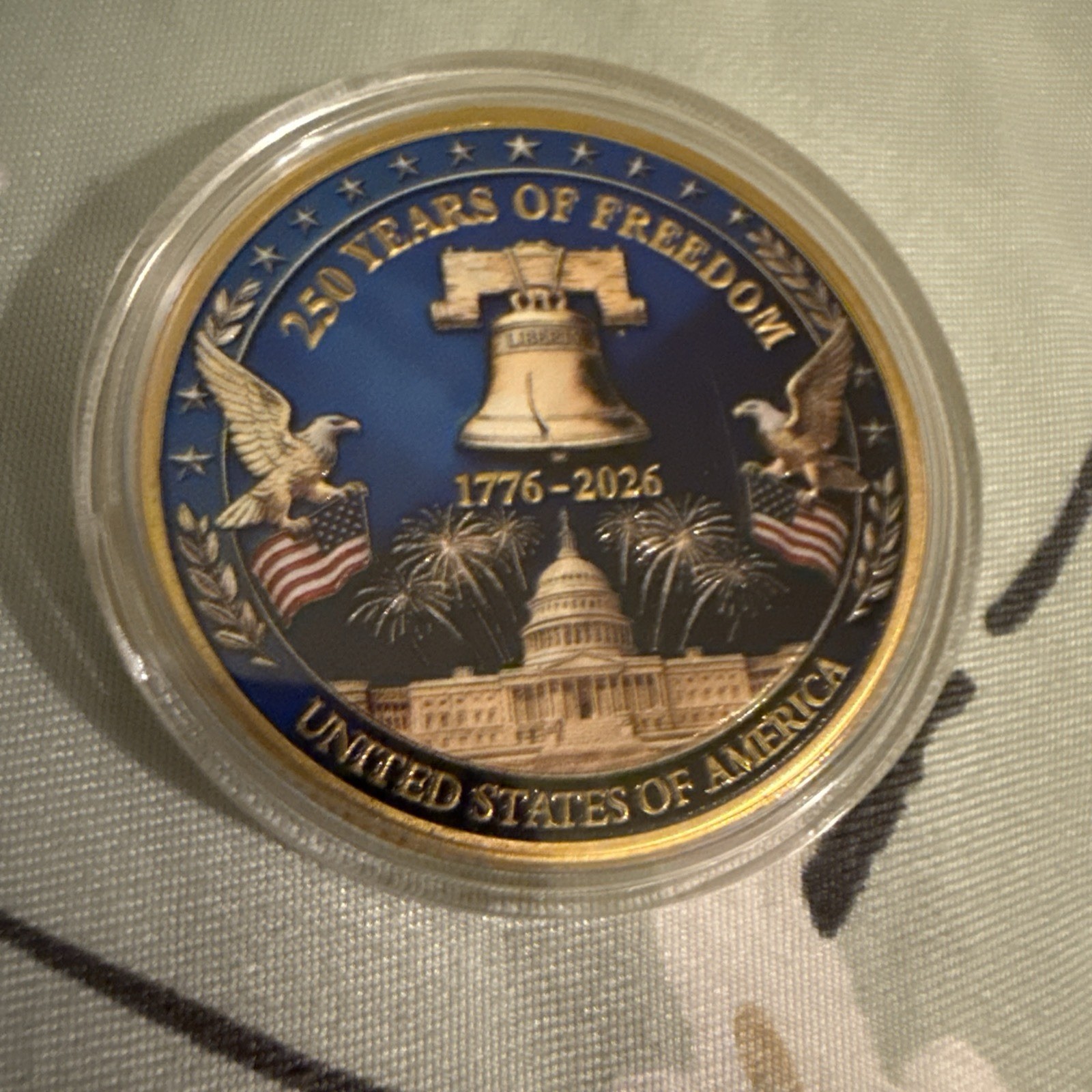NEW “250”Years Of Freedom “July 4, 1776, USA Collectible Coin NEW “250”Years Of Freedom “July 4, 1776, USA Collectible Coin