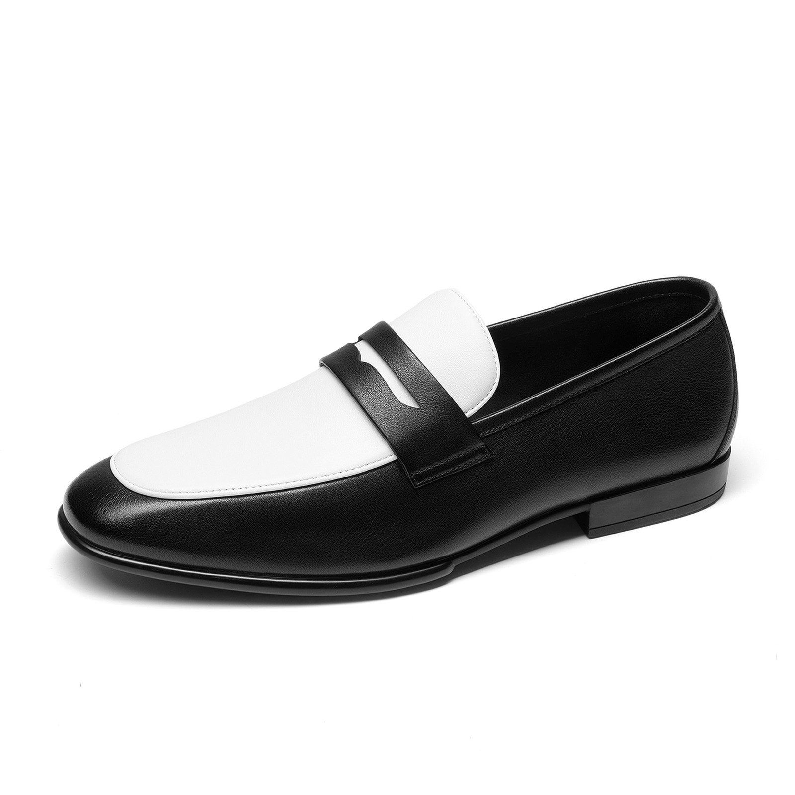 Men’s Classic Leather Penny Loafers Lightweight Slip-On Dress Shoes 8-13 Size