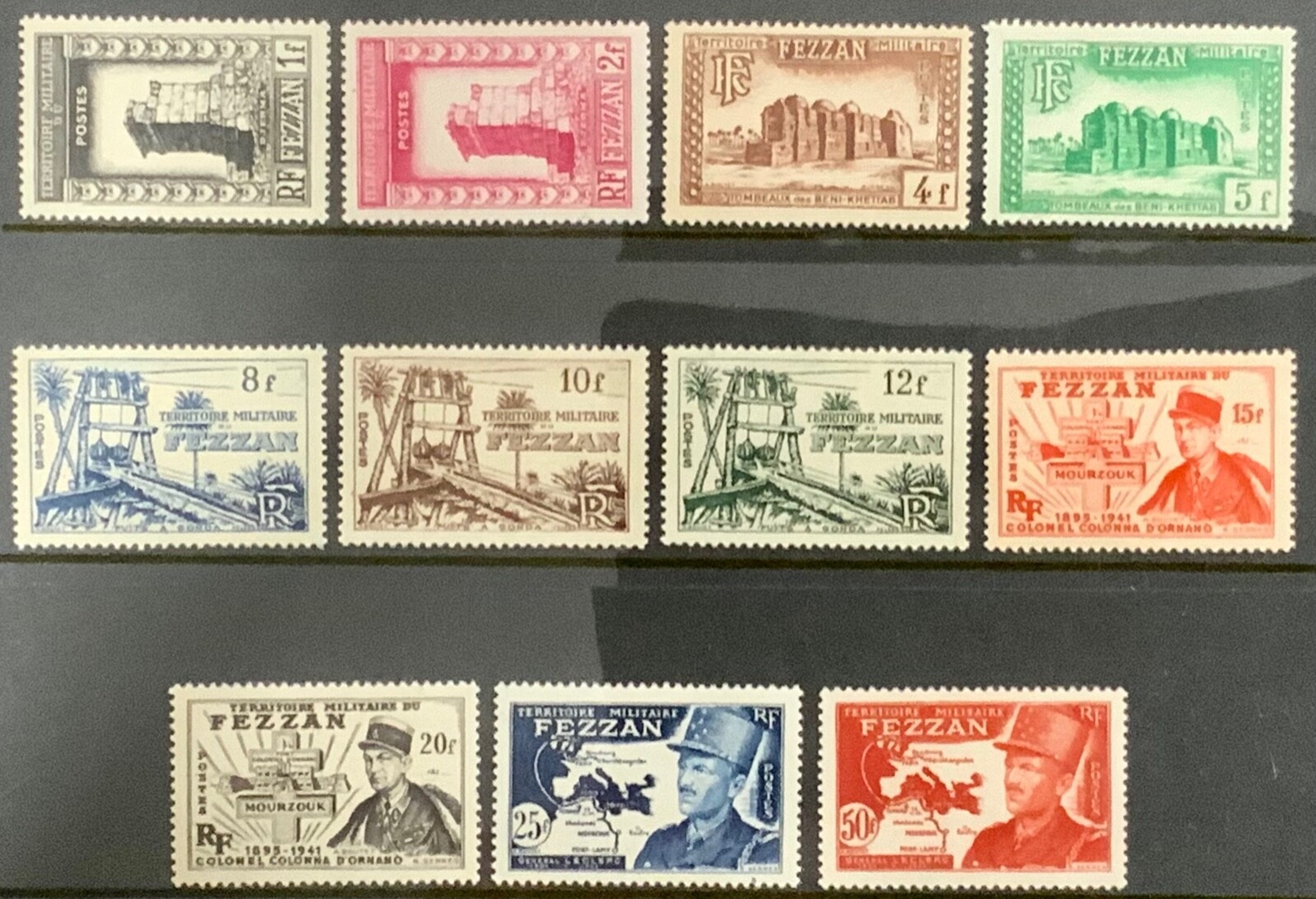 [OOS] Libya Fezzan #YT43-YT53 Mint 1949 LeClerc Ornano Djerma Tomb [2N1-2N11]