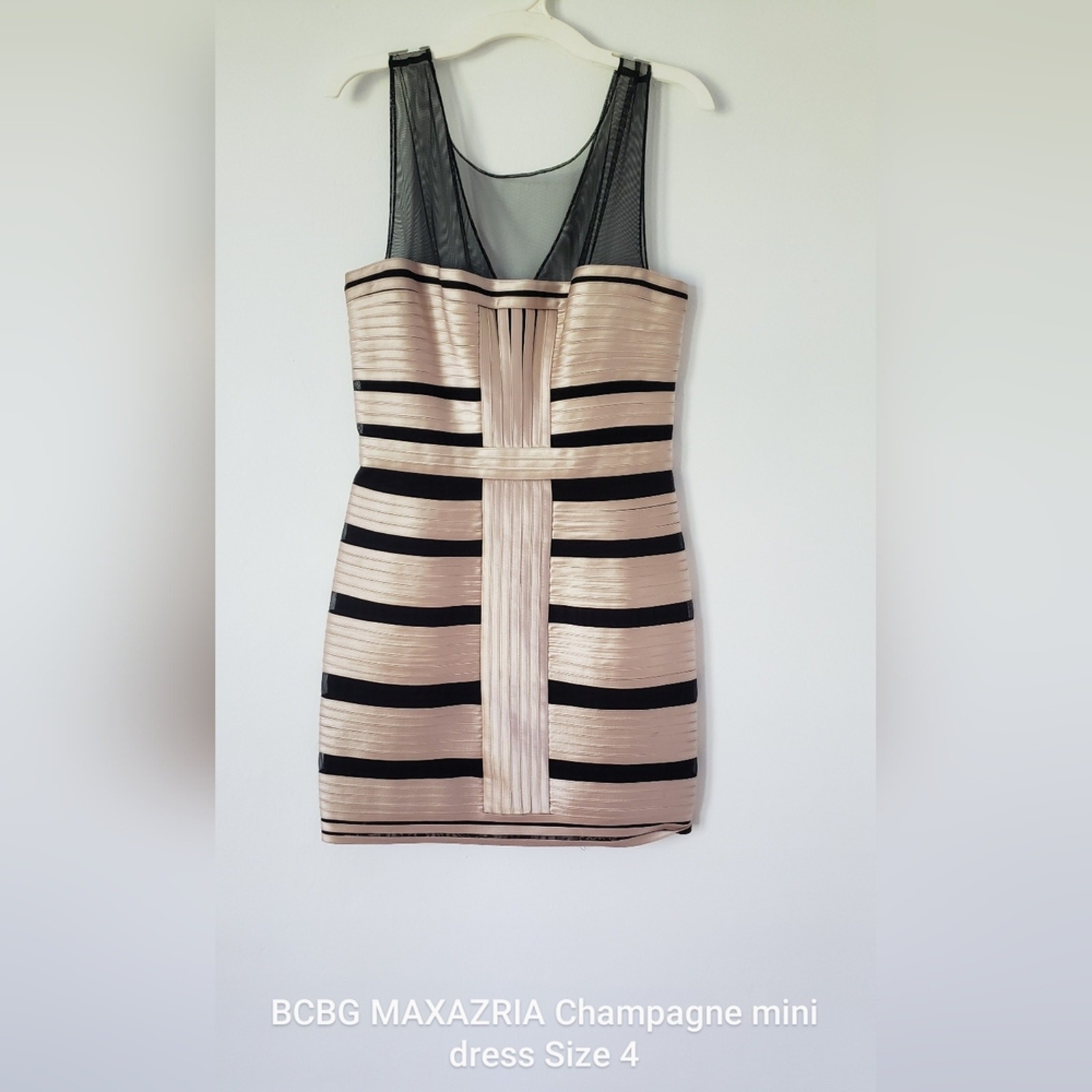 BCBG MAXAZRIA Champagne mini dress Size 4