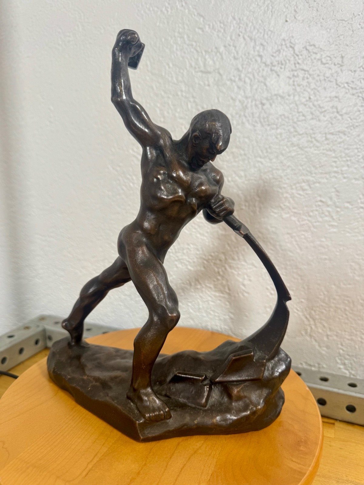 E. Vuchetich Let\'s Beat Swords into Plowshares Soviet Bronze Sculpture 1959 USSR E. Vuchetich Let\'s Beat Swords into Plowshares Soviet Bronze Sculpture 1959 USSR