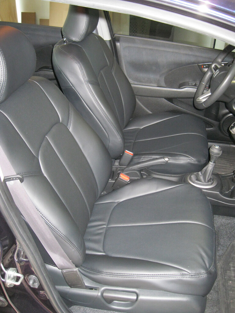 Clazzio PVC Black Custom Tailored Seat Covers for 2009-2010 Honda Fit