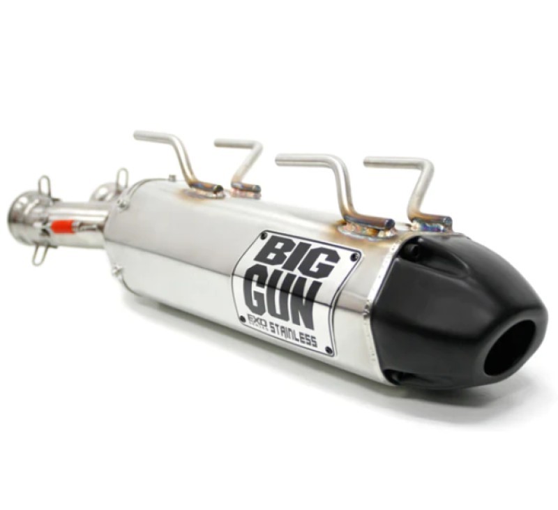 Big Gun EXO Stainless SXS Slip-On Arctic Cat Wildcat 1000i 12-14 Black 14-5702