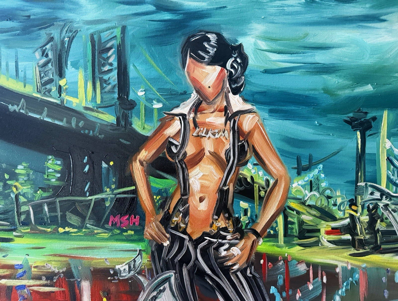 Lil’ Kim La Bella Mafia Oil Painting