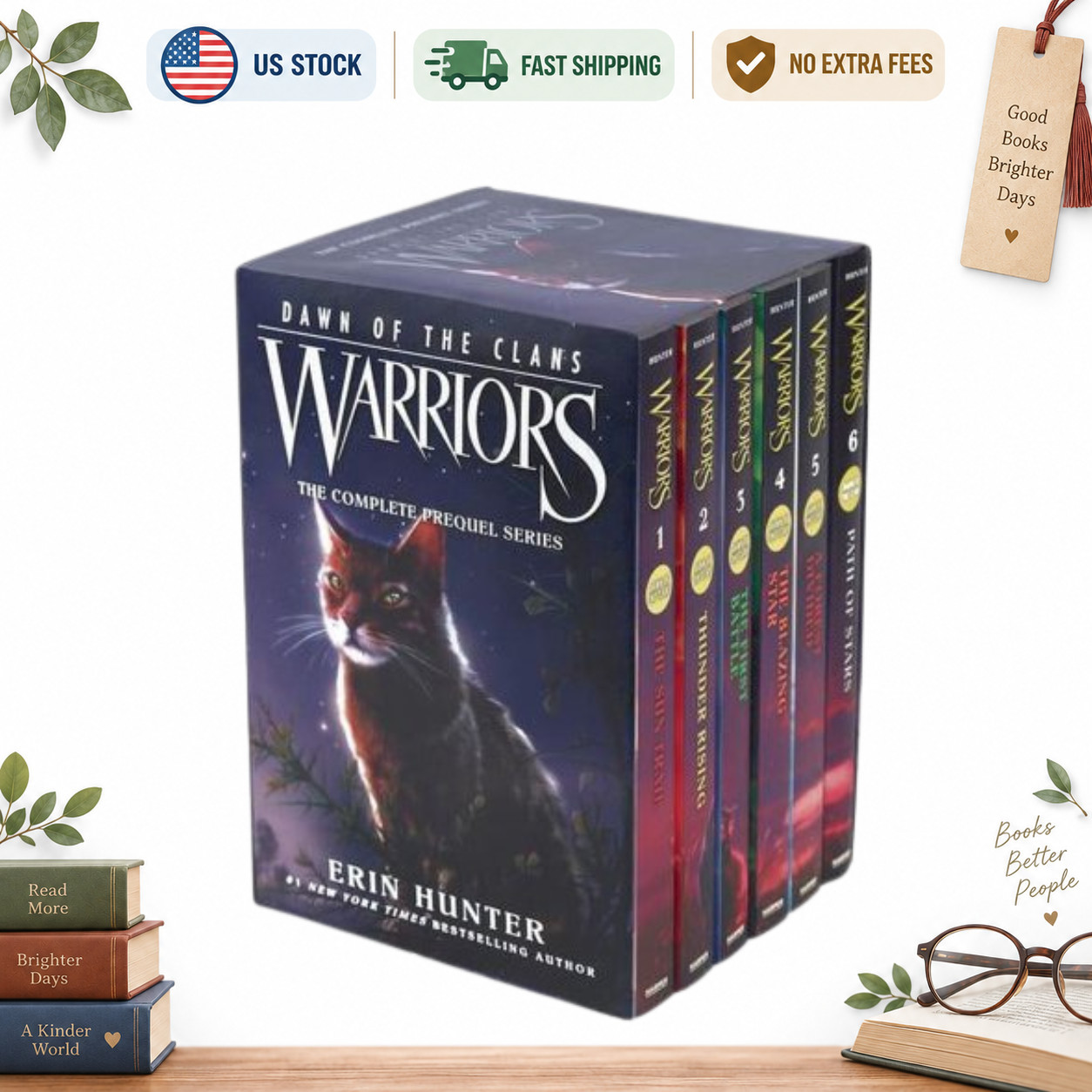 Warriors: Dawn of the Clans Box Set Volumes 1-6 Erin Hunter Fantasy Kids Books
