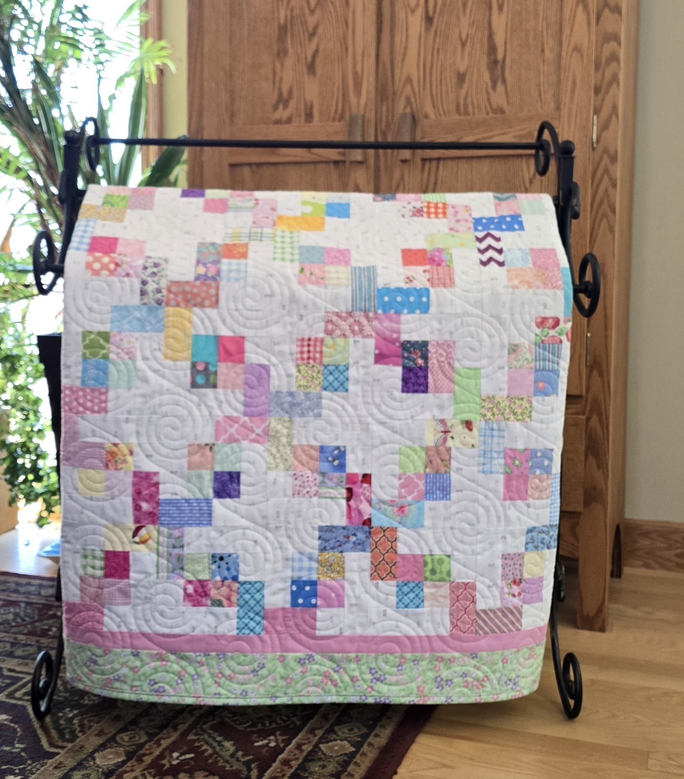 New Baby Girl Scrappy Handmade Quilt Shower Gift New Baby Girl Scrappy Handmade Quilt Shower Gift