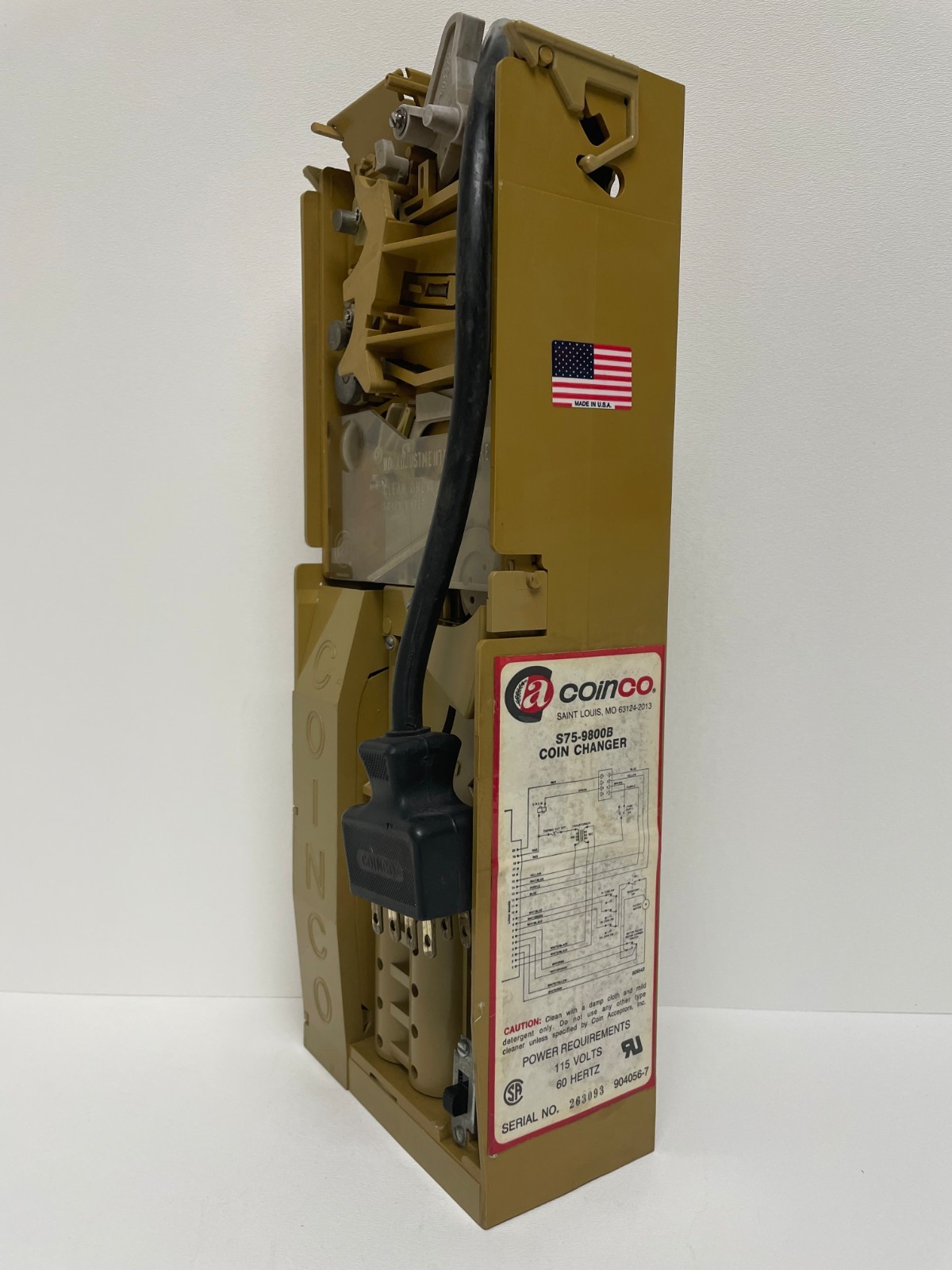 COINCO S75-9800B 117v. *COMPLETELY REBUILT* coin mech , acceptor COINCO S75-9800B 117v. *COMPLETELY REBUILT* coin mech , acceptor