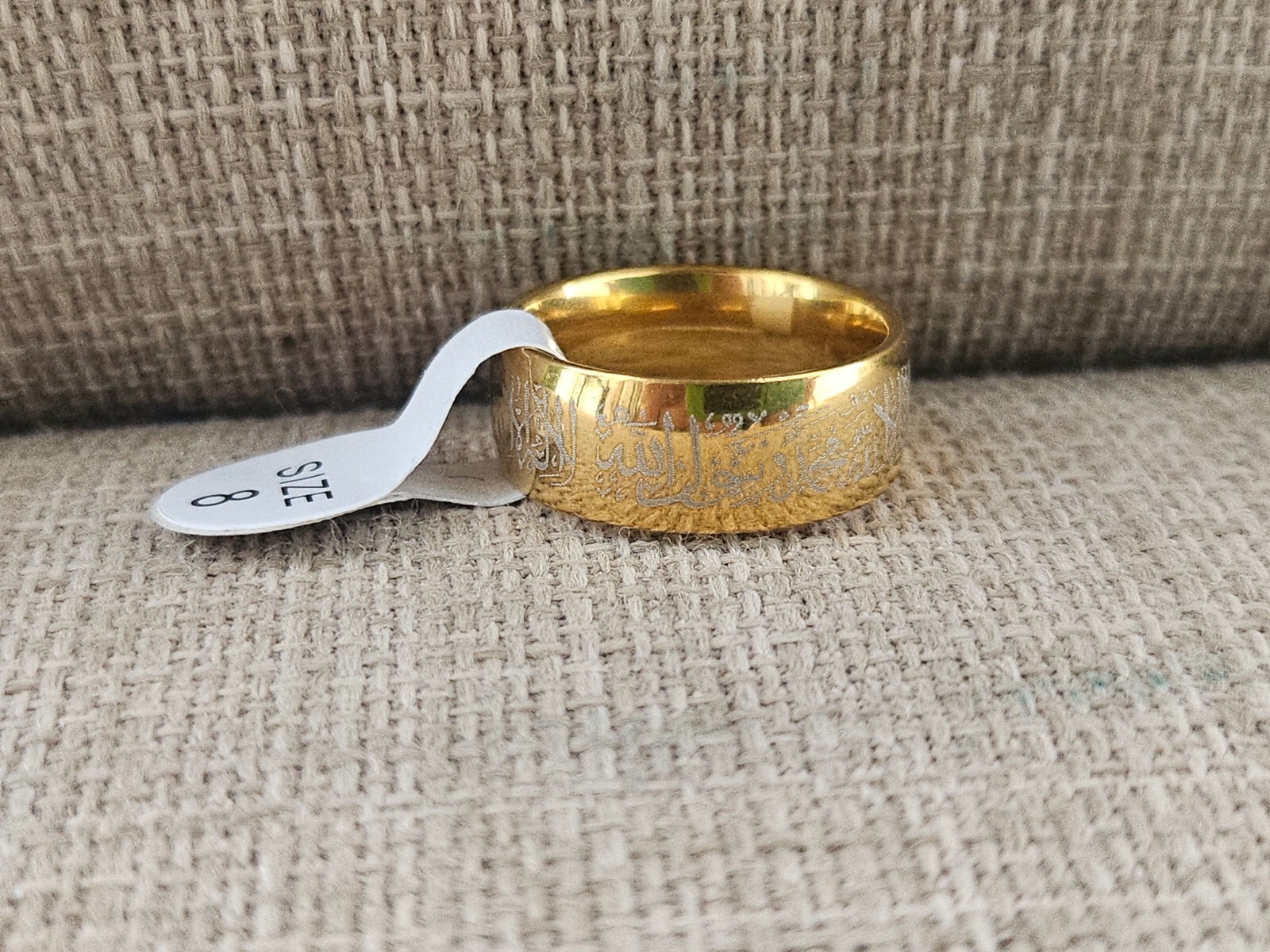 Religious Ring KALMA SHAHADA Muslim Jewelry Fashion Ring Size 8 Religious Ring KALMA SHAHADA Muslim Jewelry Fashion Ring Size 8
