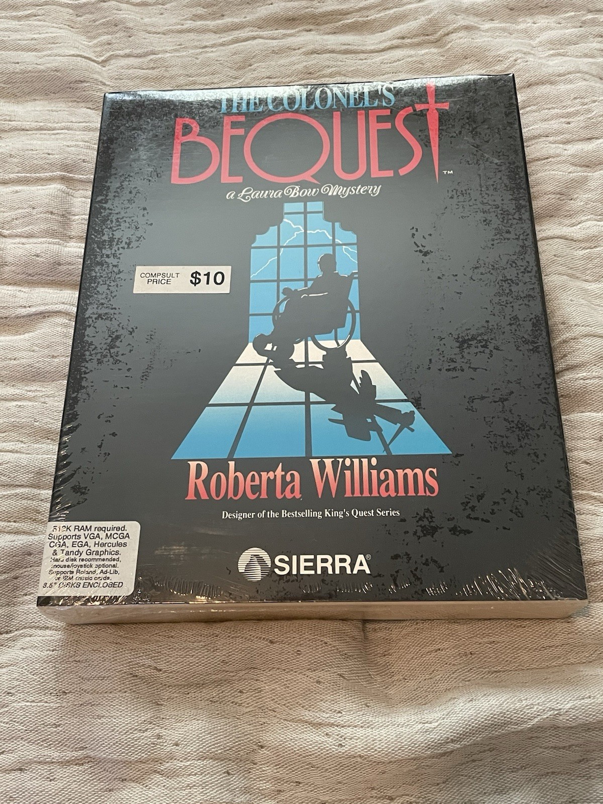 Vintage 80’s Sierra Colonel’s Bequest Roberta Williams Game Sealed Big Box PC