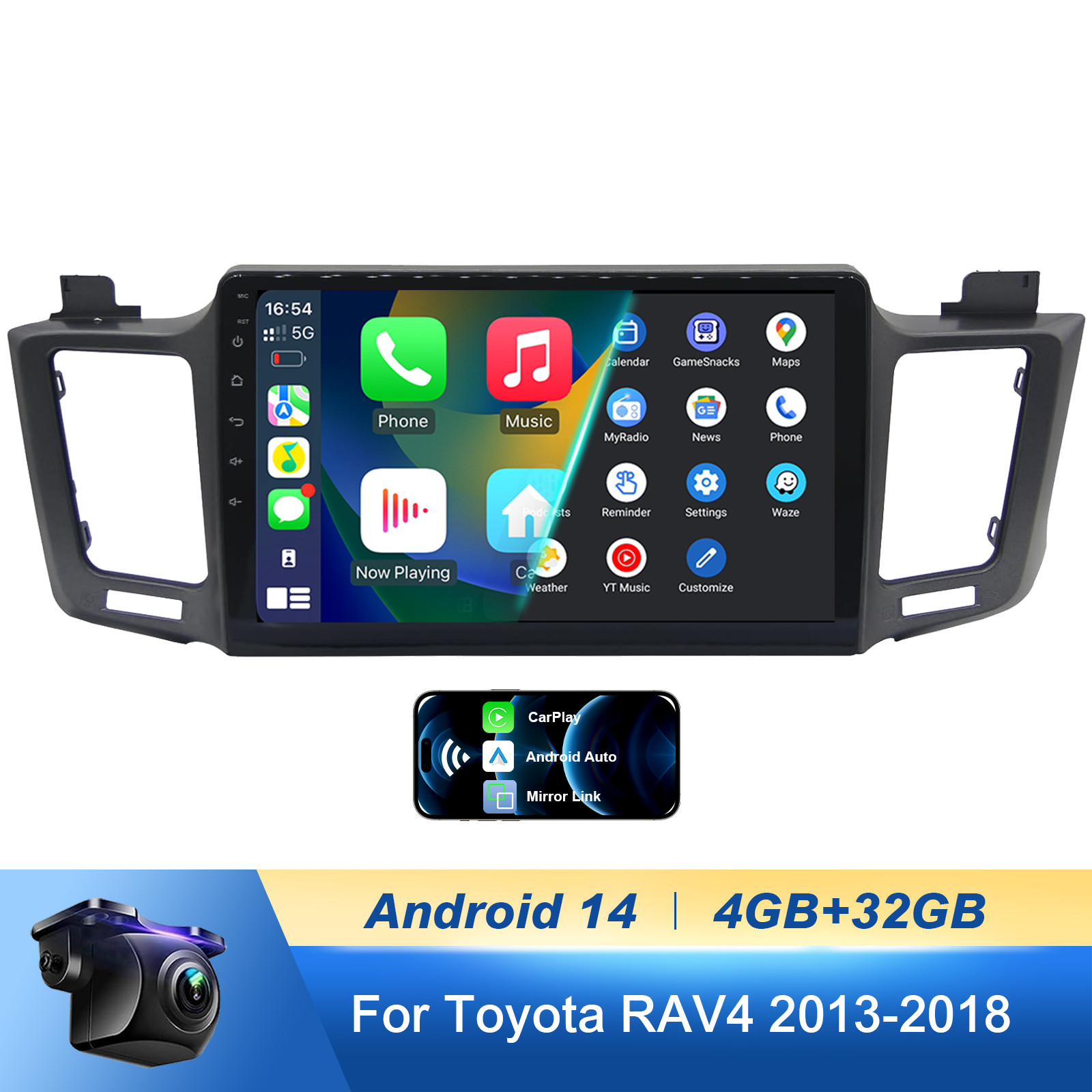 8Core 4+32G Toyota RAV4 2013-2018 10.1