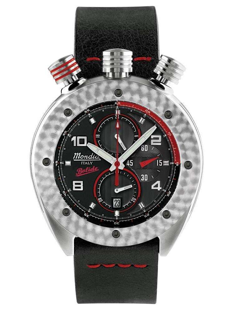 *MINT, NEW IN BOX* Mondia Bolide Sport Mens Watch MI-769-SS-3BKRD-CP