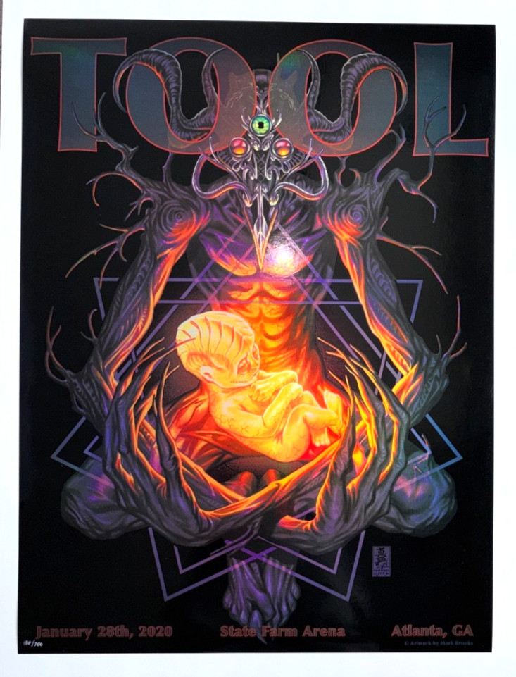 Tool Band Concert Tour Poster Atlanta January 28 2020 /750 Mark Brooks
