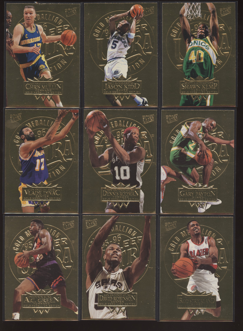 34 Lot 1995-96 Fleer Ultra Gold Medallion Dennis Rodman David Robinson Mullin