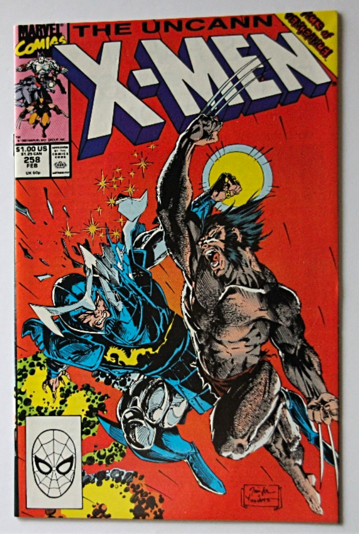 Marvel The Uncanny X-Men #258 1990 Direct Wolverine Claremont Jim Lee