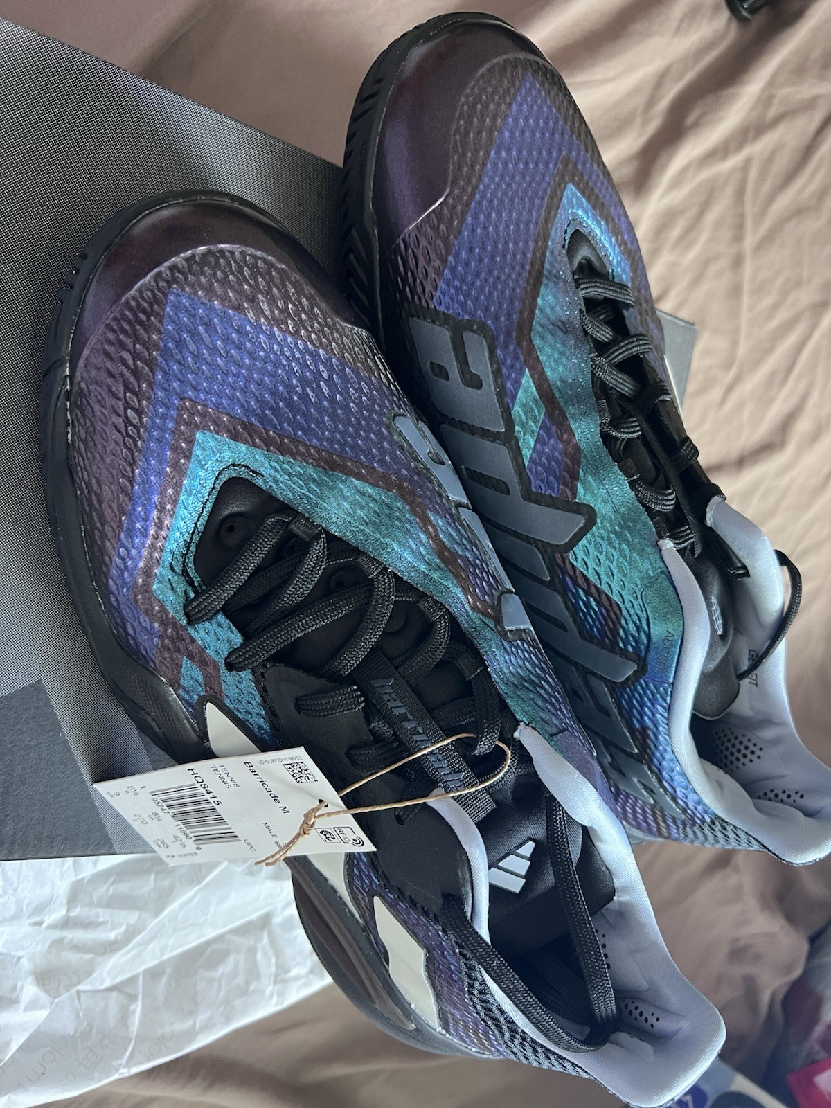 adidas Barricade M Men\'s Tennis Shoes US 9 Medium Black Blue Purple Teal adidas Barricade M Men\'s Tennis Shoes US 9 Medium Black Blue Purple Teal
