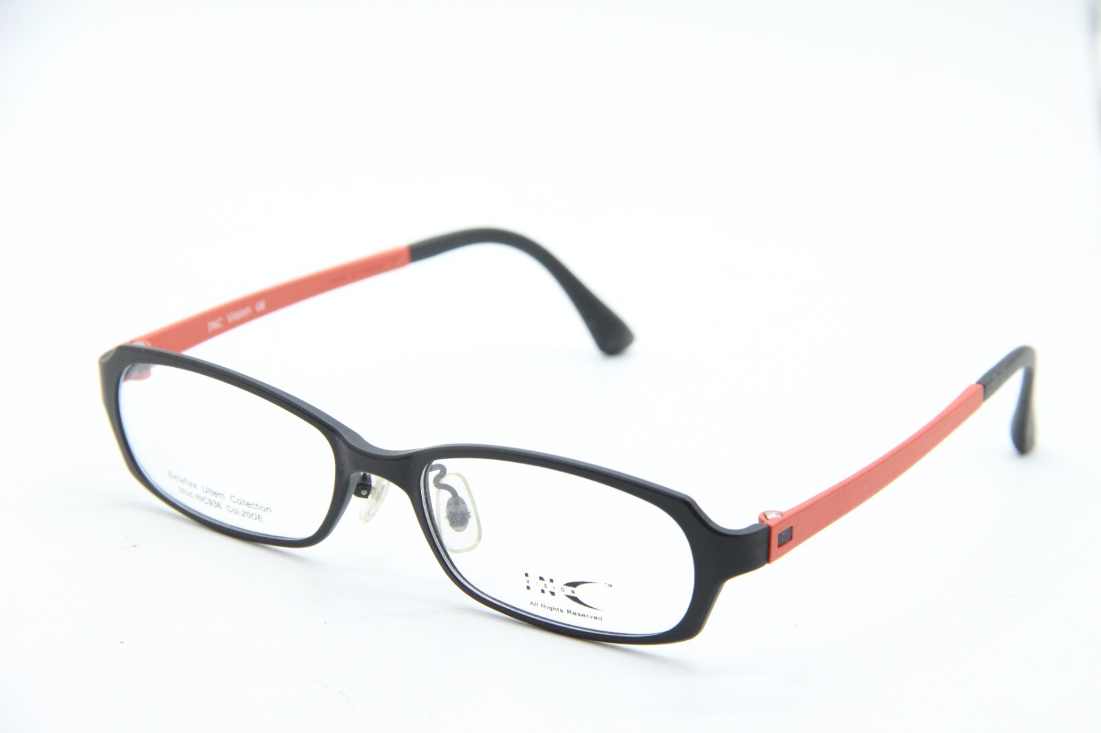 NEW INC VISION INC936 20OE MATTE BLACK RED AUTHENTIC EYEGLASSES 52-17