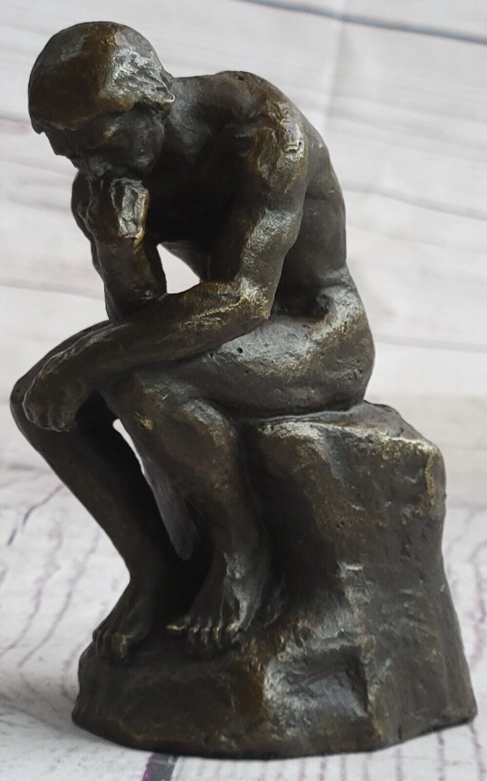 Rodin Rodin\'s The Thinker Sensual Male Nude Bronze Statue Sculpture Artwork Sale