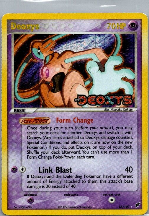 Deoxys 16/107 Rare Deoxys Pokemon Reverse Holo Lightly Played
