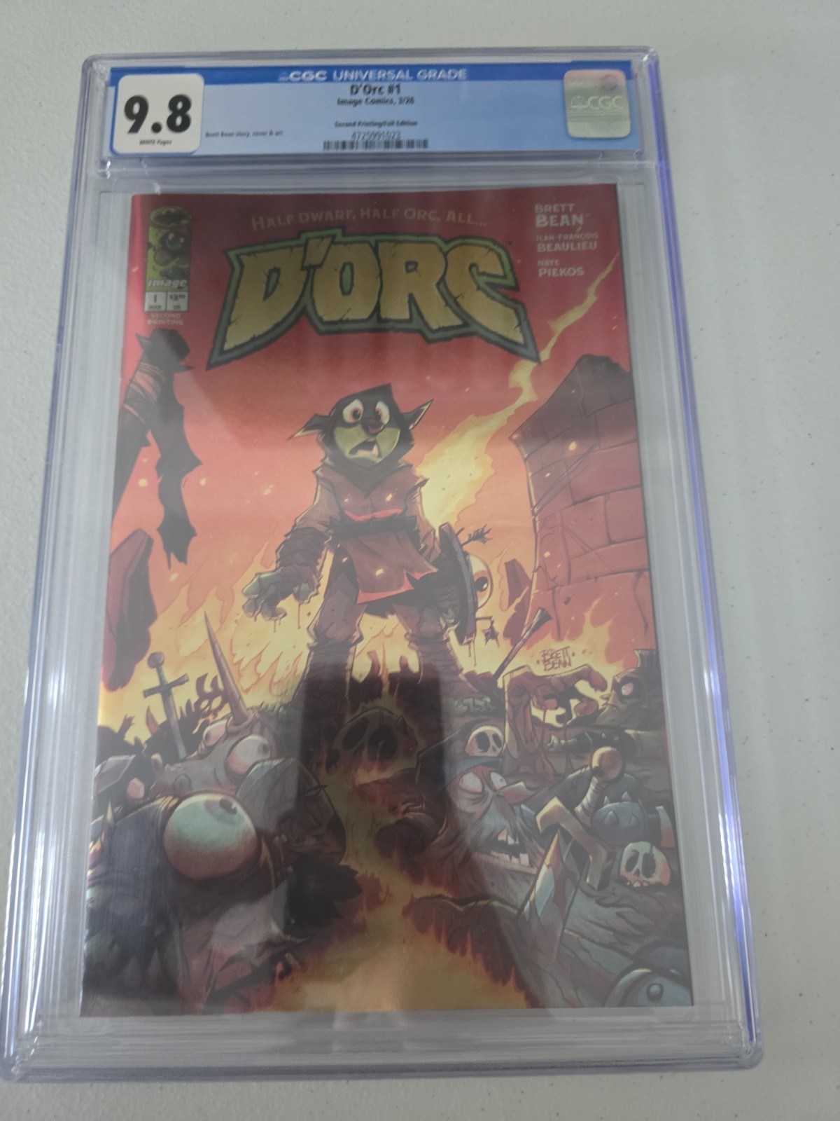 D'Orc #1 CGC 9.8 2nd Print Foil Cover NM/M New Slab