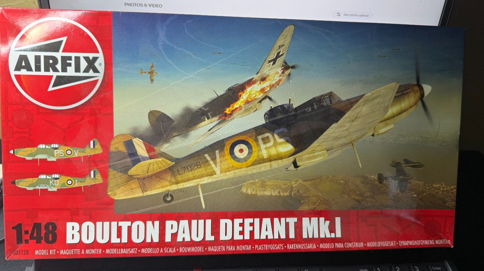 AIRFIX 1/48 BOULTON PAUL DEFIANT MK.1 1/48 SCALE MODEL AIRPLANE #A05128 AIRFIX 1/48 BOULTON PAUL DEFIANT MK.1 1/48 SCALE MODEL AIRPLANE #A05128